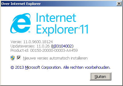 Act! for web v18 versiecontrole Internet Explorer